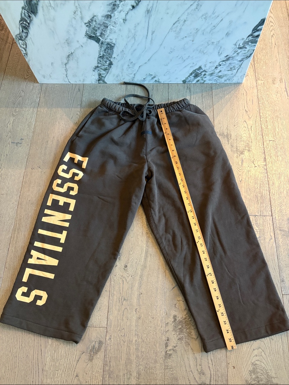 Essentials Brown men’s  Sweatpants with Cream Side Logo